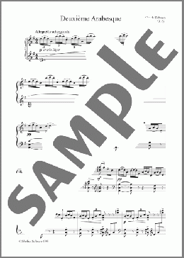 Deuxieme Arabesque(Claude Debussy) 楽譜 ピアノ（ソロ） ダウンロード
