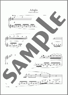 Adagio Sonatina In C(Ludwig Van Beethoven) 楽譜 ピアノ（ソロ） ダウンロード