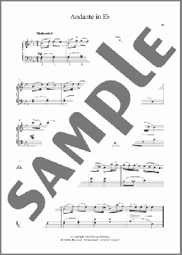 Andante in Eb(Wolfgang Amadeus Mozart) 楽譜 ピアノ（ソロ） ダウンロード