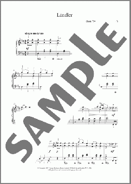 Landler(Franz Schubert) 楽譜 ピアノ（ソロ） ダウンロード