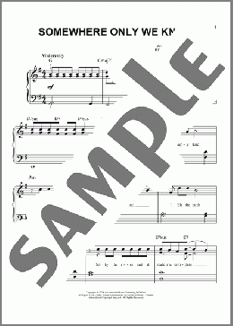 Somewhere Only We Know(Keane) 楽譜 ピアノ（ソロ） ダウンロード