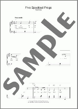 Five Little Speckled Frogs(Traditional) 楽譜 その他 ダウンロード