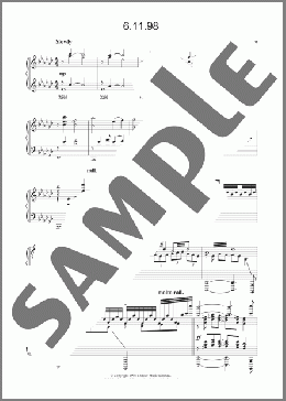 6/11/98(Joby Talbot) 楽譜 ピアノ（ソロ） ダウンロード