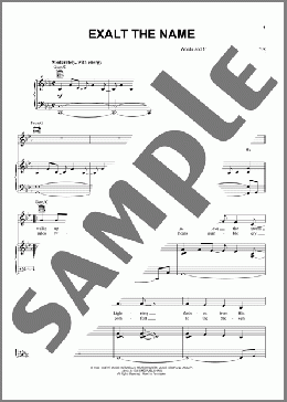 Exalt The Name(Sandi Patty) 楽譜 ピアノ & ボーカル & ギター ダウンロード
