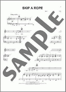 Skip A Rope(B.J. Thomas/Henson Cargill) 楽譜 ピアノ & ボーカル & ギター ダウンロード
