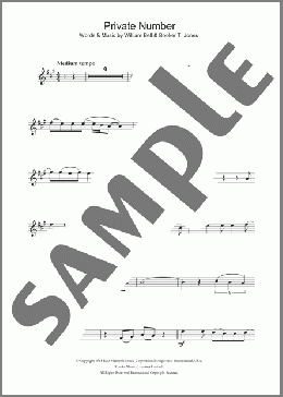 Private Number(William Bell) 楽譜 その他 ダウンロード