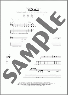 Resolve(Foo Fighters) 楽譜 ギター（ソロ） ダウンロード