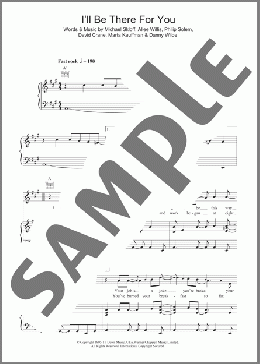 I'll Be There For You (theme from Friends)(TV Theme Song/The Rembrandts) 楽譜 ピアノ & ボーカル & ギター ダウンロード