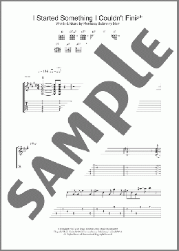 I Started Something I Couldn't Finish(The Smiths) 楽譜 ギター（ソロ） ダウンロード