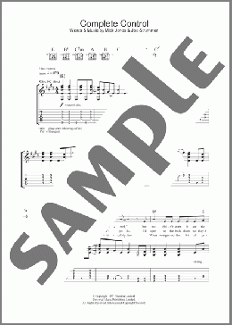 Complete Control(The Clash) 楽譜 ギター（ソロ） ダウンロード