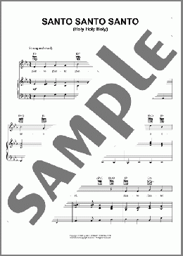 Santo Santo Santo (Holy Holy Holy)(Reginald Heber) 楽譜 ピアノ & ボーカル & ギター ダウンロード