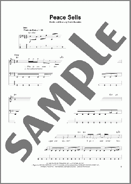 Peace Sells(Megadeth) 楽譜 ベース ダウンロード