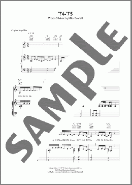 '74-'75(The Connells) 楽譜 その他 ダウンロード
