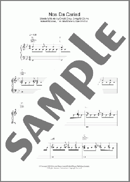 Nos Da Cariad(David Gray) 楽譜 その他 ダウンロード