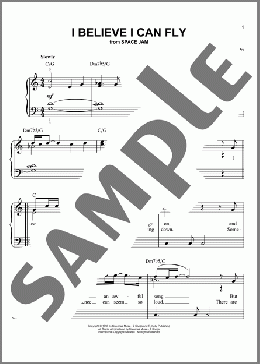 I Believe I Can Fly(R Kelly) 楽譜 ピアノ（ソロ） ダウンロード