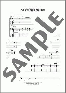All The Wild Horses(Ray LaMontagne) 楽譜 ギター（ソロ） ダウンロード