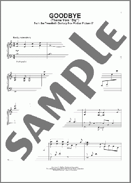 Goodbye (Theme From ”Big”)(Howard Shore) 楽譜 ピアノ（ソロ） ダウンロード