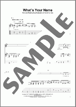 What's Your Name(Lynyrd Skynyrd) 楽譜 ギタースコア ダウンロード