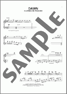 Dawn (from Pride And Prejudice)(Dario Marianelli/Pride & Prejudice (Movie)) 楽譜 ピアノ（ソロ） ダウンロード