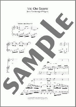Voi Che Sapete (from The Marriage Of Figaro)(Wolfgang Amadeus Mozart) 楽譜 その他 ダウンロード
