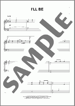 I'll Be(Edwin McCain) 楽譜 ピアノ（ソロ） ダウンロード