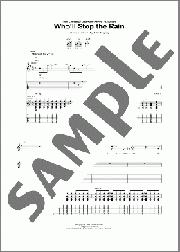 Who'll Stop The Rain(Creedence Clearwater Revival) 楽譜 ギター（ソロ） ダウンロード