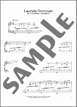 Laudate Dominum(Wolfgang Amadeus Mozart) 楽譜 ピアノ（ソロ） ダウンロード