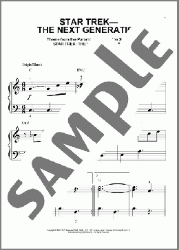 Star Trek - The Next Generation(TV Theme Song/Gene Roddenberry/Star Trek(R)) 楽譜 ピアノ（ソロ） ダウンロード