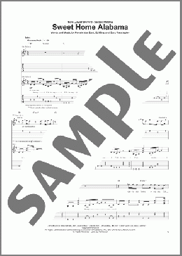 Sweet Home Alabama(Lynyrd Skynyrd) 楽譜 ギター（ソロ） ダウンロード