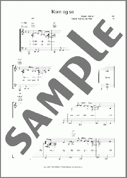 Kom Og Se(Marie Louise Schmidt) 楽譜 その他 ダウンロード