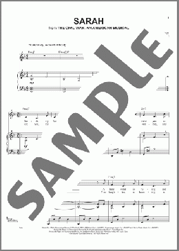 Sarah(Joan Frey Boytim) 楽譜 ピアノ & ボーカル ダウンロード