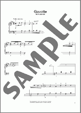 Gavotte(Jules Massenet) 楽譜 ピアノ（ソロ） ダウンロード