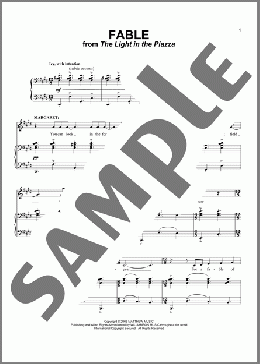 Fable (from The Light In The Piazza)(Adam Guettel/The Light In The Piazza (Musical)) 楽譜 ピアノ & ボーカル ダウンロード