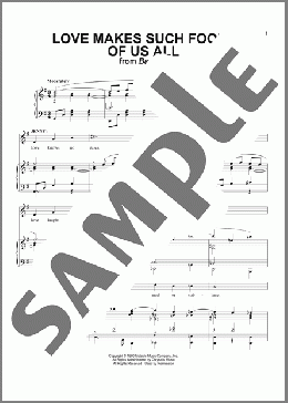 Love Makes Such Fools Of Us All(Cy Coleman) 楽譜 ピアノ & ボーカル ダウンロード