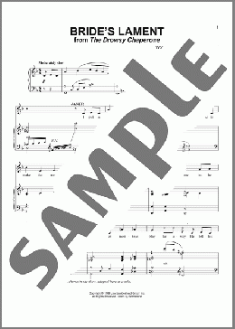 Bride's Lament(Lisa Lambert) 楽譜 ピアノ & ボーカル ダウンロード