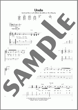 Undo(Rush Of Fools) 楽譜 ギター（ソロ） ダウンロード