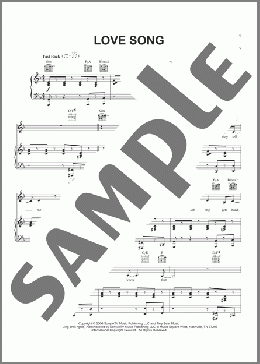 Love Song(Sara Bareilles) 楽譜 ピアノ & ボーカル & ギター ダウンロード