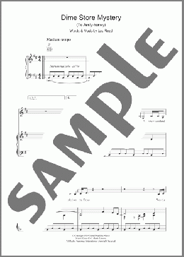 Dime Store Mystery(Lou Reed) 楽譜 その他 ダウンロード