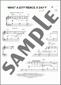 What A Diff'rence A Day Made (arr. Phillip Keveren)(Stanley Adams) 楽譜 ピアノ（ソロ） ダウンロード