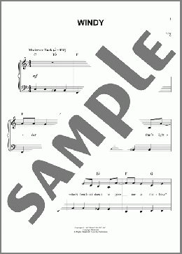 Windy (arr. Phillip Keveren)(The Association) 楽譜 ピアノ（ソロ） ダウンロード