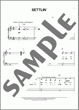Settlin'(Sugarland) 楽譜 ピアノ（ソロ） ダウンロード