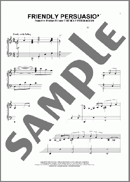 Friendly Persuasion(Pat Boone/Dimitri Tiomkin) 楽譜 ピアノ（ソロ） ダウンロード
