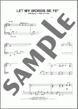 Let My Words Be Few (I'll Stand In Awe Of You)(Matt Redman) 楽譜 ピアノ（ソロ） ダウンロード