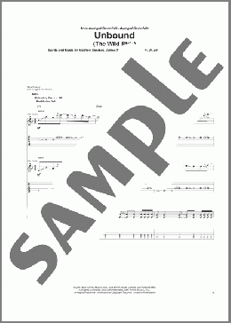 Unbound (The Wild Ride)(Avenged Sevenfold) 楽譜 ギター（ソロ） ダウンロード