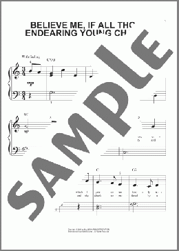 Believe Me, If All Those Endearing Young Charms(Thomas Moore) 楽譜 ピアノ（ソロ） ダウンロード