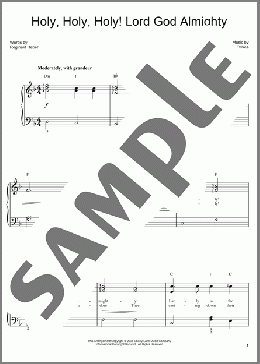 Holy, Holy, Holy! Lord God Almighty(Reginald Heber) 楽譜 ピアノ（ソロ） ダウンロード