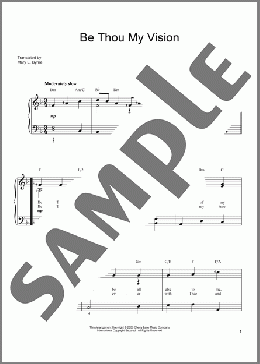 Be Thou My Vision(Traditional/Mary E. Byrne) 楽譜 ピアノ（ソロ） ダウンロード