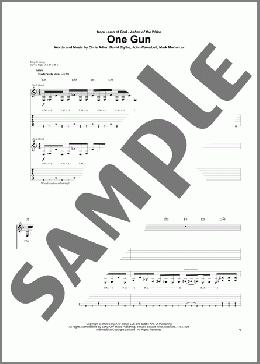 One Gun(Lamb Of God) 楽譜 ギター（ソロ） ダウンロード