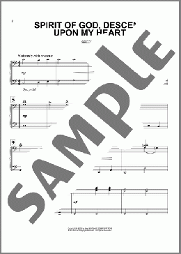Spirit Of God, Descend Upon My Heart(George Croly) 楽譜 ピアノ（連弾） ダウンロード