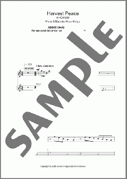 Harvest Peace (Additional Melody Part)(Alison Hedger) 楽譜 その他 ダウンロード